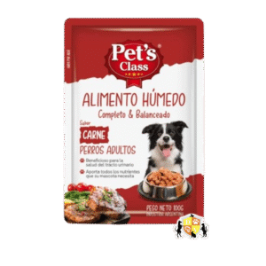 Caja Pouch Pets Class Perro Adulto Carne 12u.