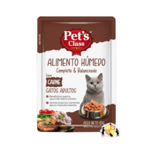 Caja Pouch Pets Class Gato Carne 12u.